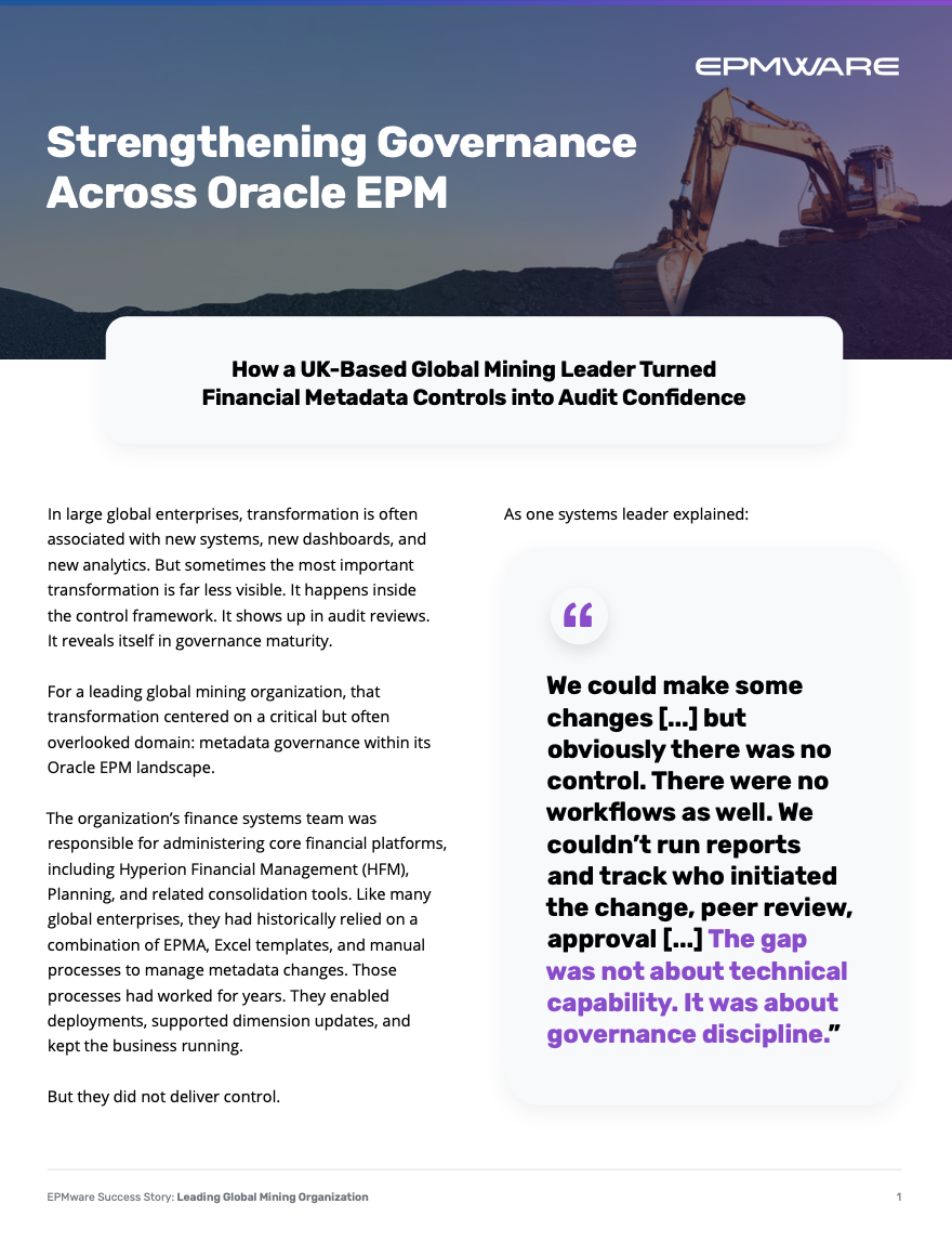 Strengthening Governance Across Oracle EPM cover